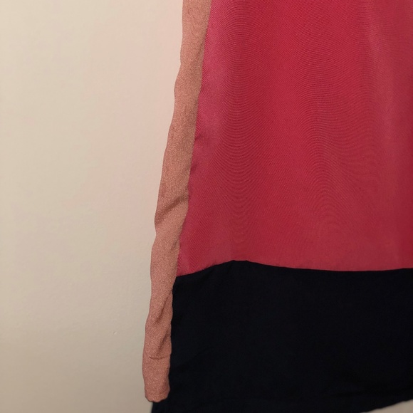 Coral and Navy Shift Dress - Picture 2 of 5